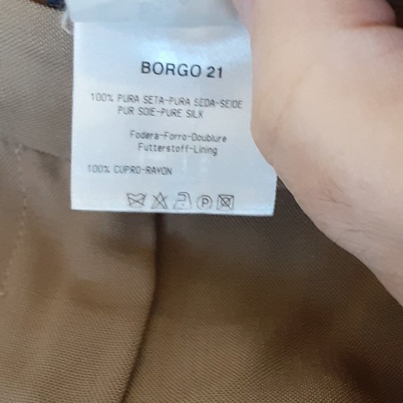 GIORGIO ARMANI KAIKI TAUPE MAN TAILORED PANTS WOMAN'S 29" WAIST SILK - Picture 5 of 6